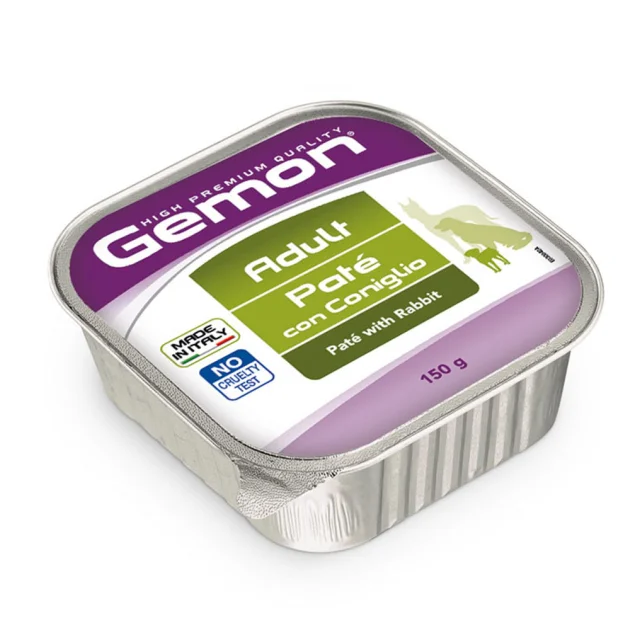 Консервы Gemon Dog Wet Adult для взрослых собак, паштет, с кроликом, 150 г