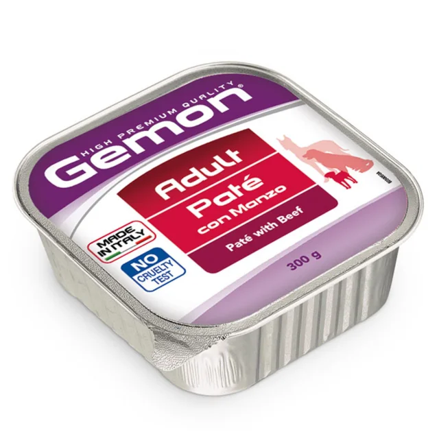 Консервы Gemon Dog Wet Adult для взрослых собак, паштет, с говядиной, 150 г