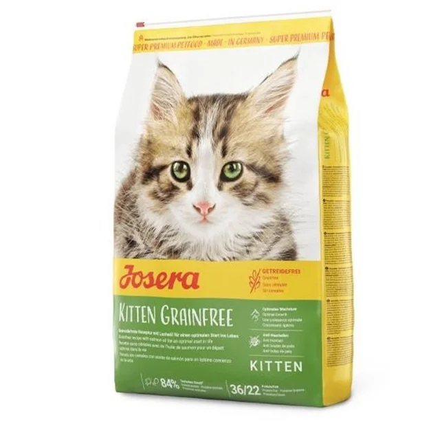 Сухой корм Josera Kitten Grainfree для котят, для беременных и лактирующих кошек, с курицей, 10 кг, контейнер в подарок