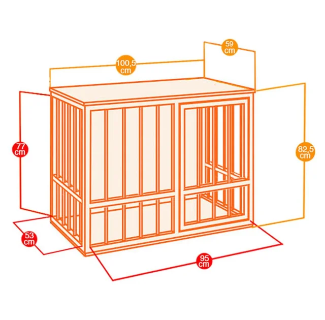 Дерев'яний будиночок Ferplast Dog Fort для собак, 100,5x59x82,5 см