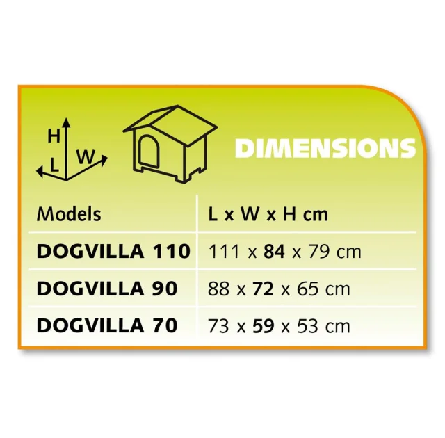 Пластиковая будка Ferplast Dogvilla 11 с открываемой боковой панелью, 111x84x79 см