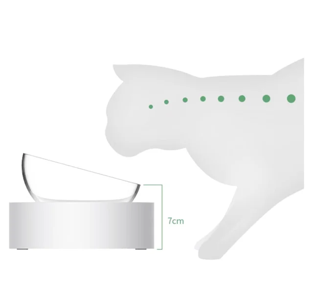 Миска Petkit Fresh Nano Pet Cat One Bowl Stand скляна на підставці, для котів, біла, 480 мл