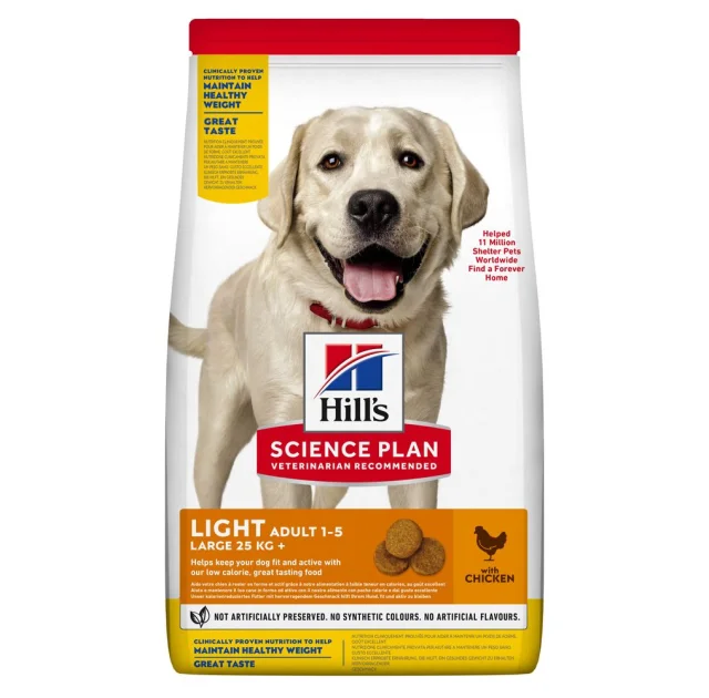 Сухий корм Hill's Science  Plan Adult Light Large Breed для собак, з куркою, 14 кг