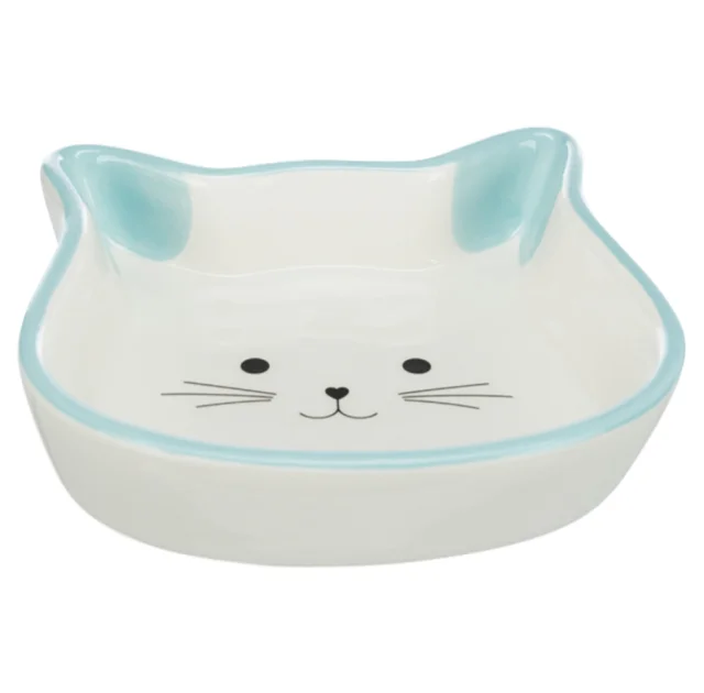 Миска Trixie в форме кошачьей головы для кошек, керамика, 0,25 л/12 см