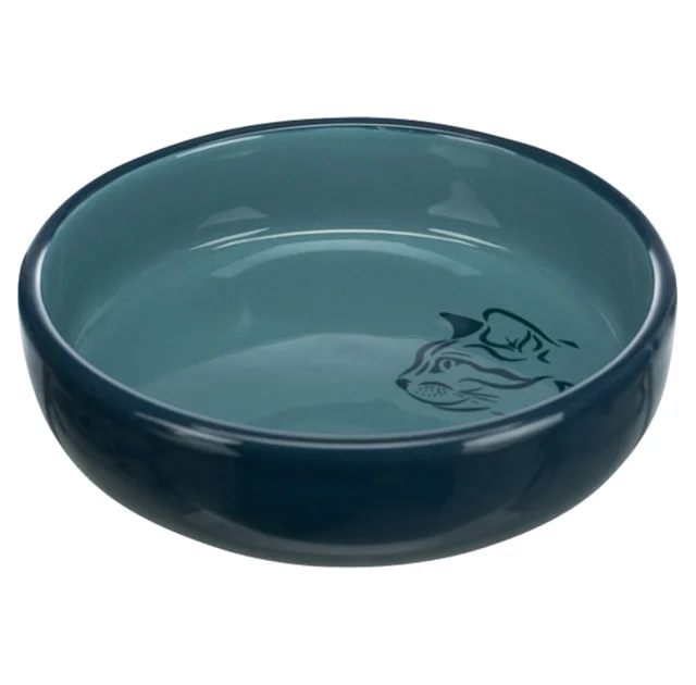 Миска Trixie для коротконосых пород котов, керамика, 0,3 л/15 см
