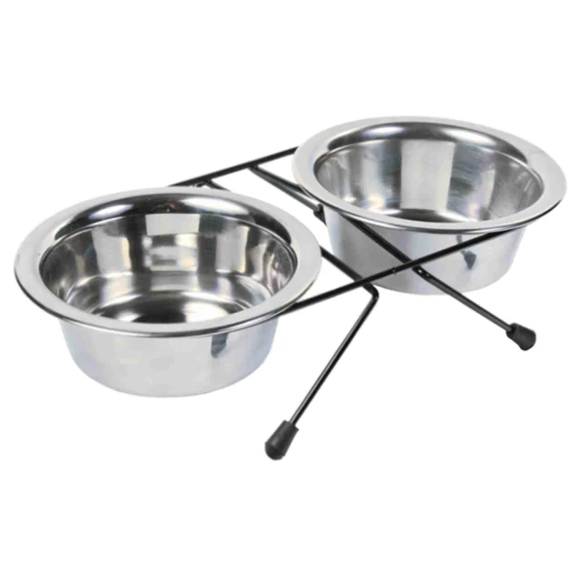 Подставка с мисками Trixie для кошек, металл, 2×0.45 л