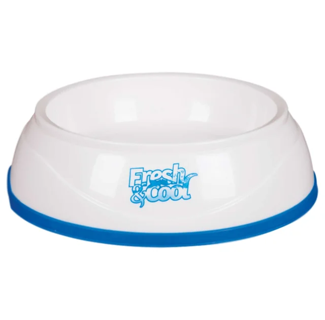 Миска Trixie охолоджуюча Cool Fresh для собак, біло-синя, 1 л / 20 см