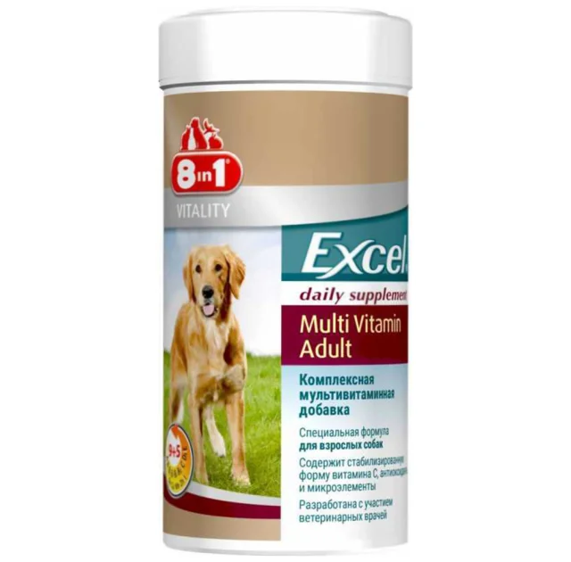 Витамины 8 in 1 Excel Multi Vitamin Adult для взрослых собак, 70 таблеток