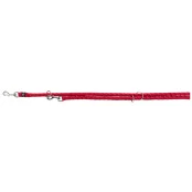 Поводок-перестёжка Trixie Cavo Adjustable Lead для собак, плетёный, круглый, размер S-M, 2 м/12 мм, красный