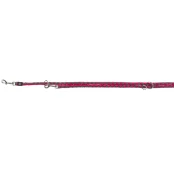 Повідець-перестібка Trixie Cavo Adjustable Lead для собак, плетений, круглий, розмір S-M, 2 м/12 мм, фуксія/графіт