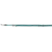 Поводок-перестёжка Trixie Cavo Adjustable Lead для собак, плетёный, круглый, размер S-M, 2 м/12 мм, океан/графит