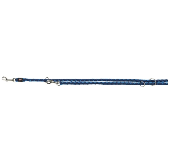 Повідець-перестібка Trixie Cavo Adjustable Lead для собак, плетений, круглий, розмір S-M, 2 м/12 мм, індиго/синій