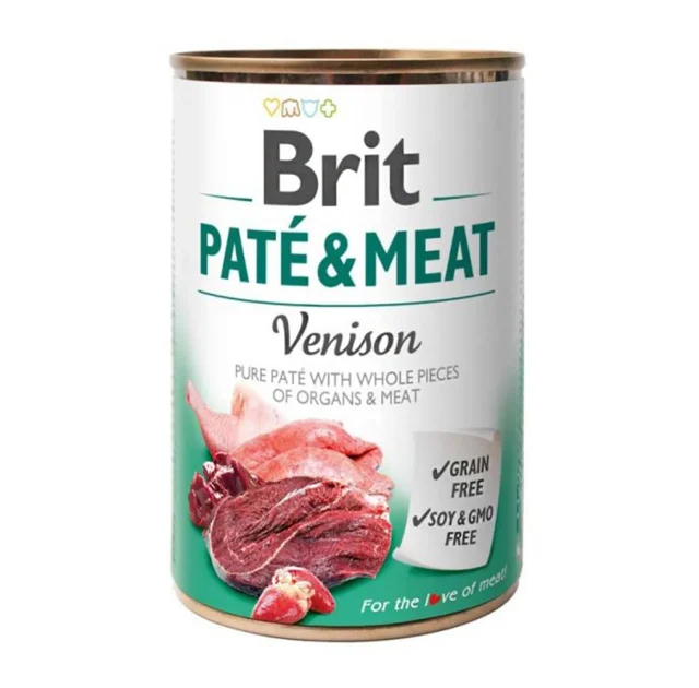 Консерва Brit Paté & Meat Dog, для собак, с олениной, 400 г
