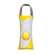 Игрушка WauDog Fun, апорт для собак,с пищалкой, рисунок "Яичница", M, 21×9 см