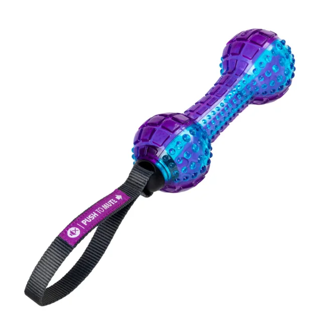 Игрушка GiGwi Push to mute, для собак, гантеля, с отключаемой пищалкой, резина, 18 см