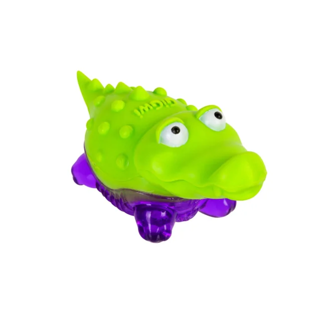 Игрушка GiGwi Suppa Puppa, для щенка, для зубов, крокодил с пищалкой, резина, 9 см