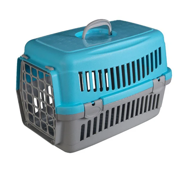Переноска AnimAll CNR-102 для котів і собак, сіро-блакитна, 48.5×32.5×32.5 см