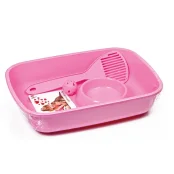 Комплект Georplast Welcome Starter Kit For Kitten для кошенят, 37×27×8.5 см, рожевий