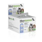 Таблетки KRKA Мілпразон від глистів для собак вагою менше 5 кг, 2.5 мг/25 мг, 4 таб