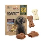 Лакомство DoggyMan Biscuits Milk&Carob, беззерновой бисквит с молоком и кэробом, для собак, 140 г