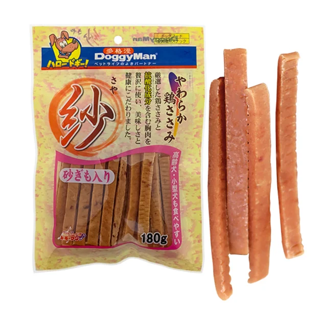 Ласощі DoggyMan Soft Chicken Strips Gizzard, курячі палички з курячими шлунками, для собак, 180 г