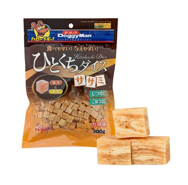 Лакомство DoggyMan Chicken&Milk Dice Treats, куриные кубики с молоком, для собак, 300 г