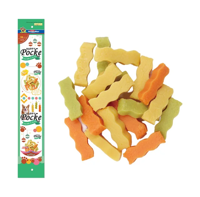Лакомство DoggyMan Wave Shaped Cheese Snack Mixed Flavor, сырные палочки микс, волны, для собак, 4×20 г