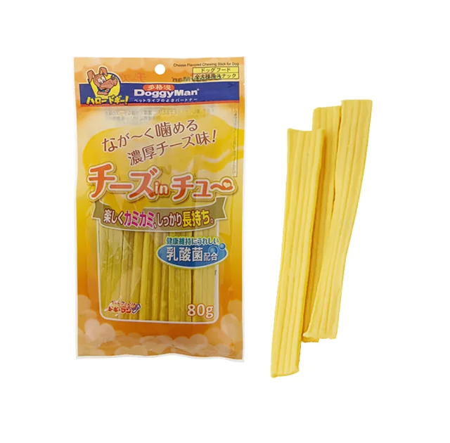 Лакомство DoggyMan Cheese Chewing Stick, палочки с сыром, жевательное лакомство для собак, M, 14.5 см, 80 г