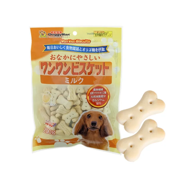 Ласощі DoggyMan Healthy Biscuits Milk, бісквіт з молоком, для собак, 200 г
