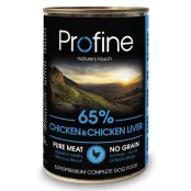 Вологий корм Profine Dog для собак, з куркою та курячою печінкою, 400 г