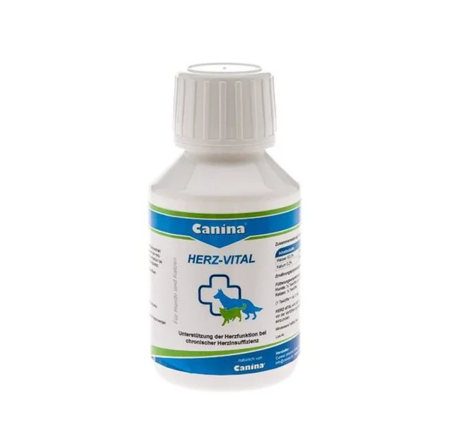Витамины Canina Herz-Vital поддержка сердца для собак и кошек, 100 мл