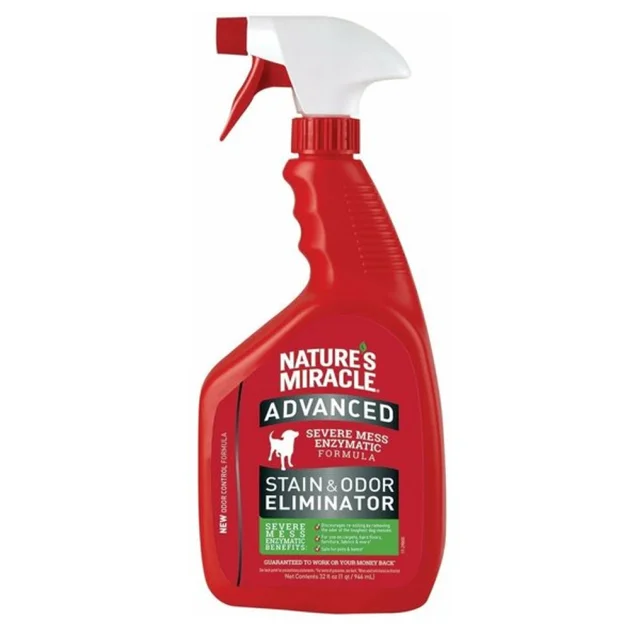 Спрей 8in1 Nature`s Miracle Dog Stain&Odor Eliminator посилена форма видалення плям та запахів собак, 946 мл