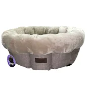 Лежак AnimAll Mary M Beige для собак, бежевий, 60×60×17 см