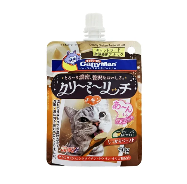 Рідкі ласощі CattyMan Creamy Chicken для котів, вершкове пюре з куркою, 70 г