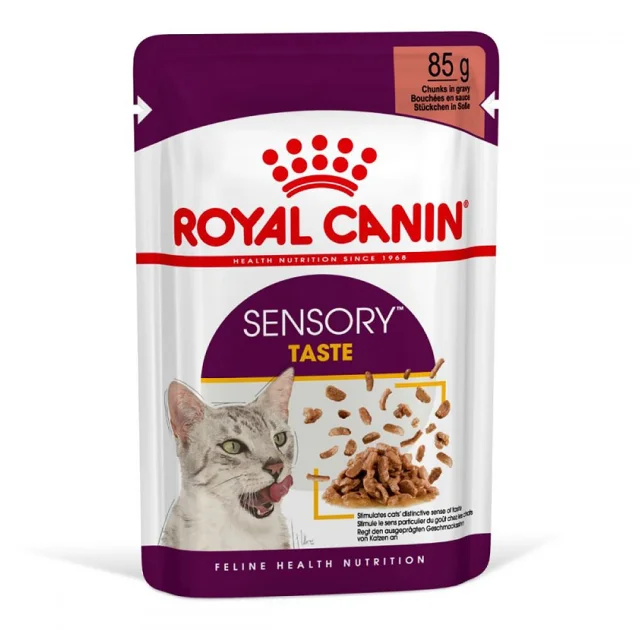 Влажный корм Royal Canin Sensory Taste Gravy для кошек привередливых ко вкусу, кусочки в соусе, 85 г