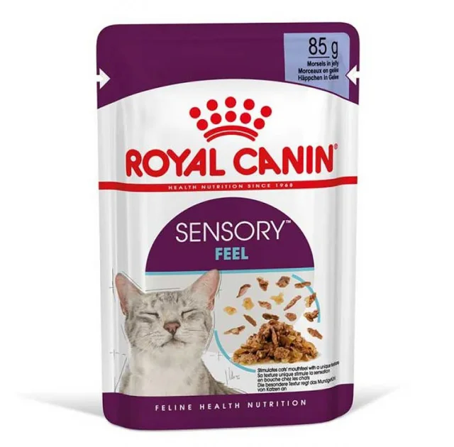 Влажный корм Royal Canin Sensory Feel Jelly для привередливых кошек, кусочки в желе, 85 г