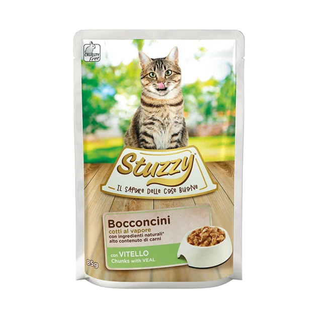 Влажный корм Mister Stuzzy Cat Veal с телятиной в соусе, для котов, 85 г
