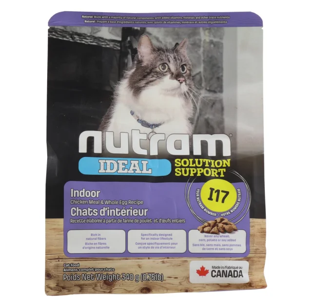 Сухой корм I17 Nutram Ideal Solution Support Indoor Cat для кошек домашнего содержания, холистик, 340 г