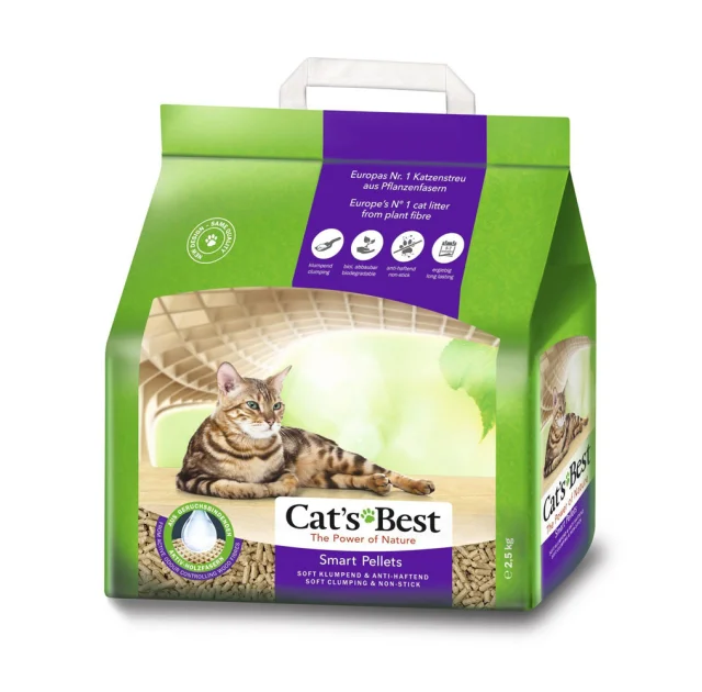 Древесный наполнитель, Cat's Best Smart pellets, 2.5 кг