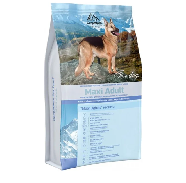 Сухой корм Carpathian Pet Food Maxi Adult для взрослых собак крупных пород весом от 25 кг, с курицей, 12 кг