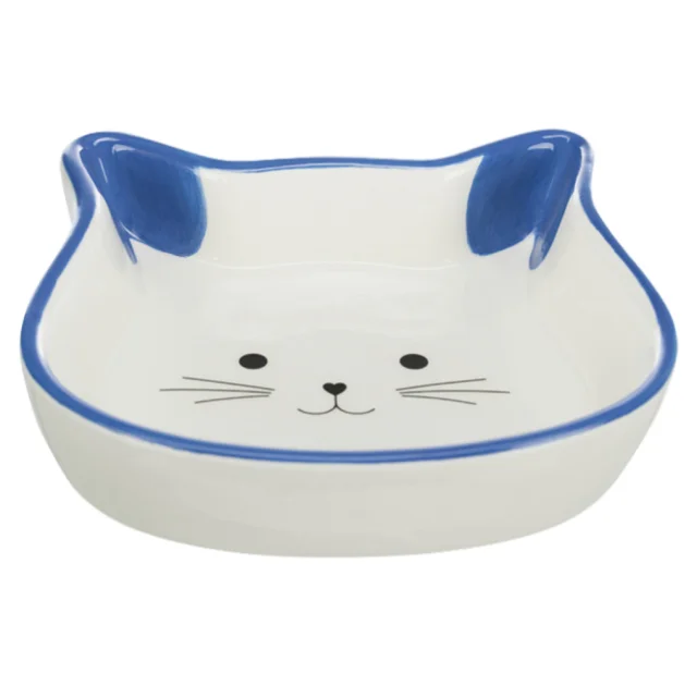 Миска Trixie в форме кошачьей головы для кошек, керамика, 0,25 л/12 см