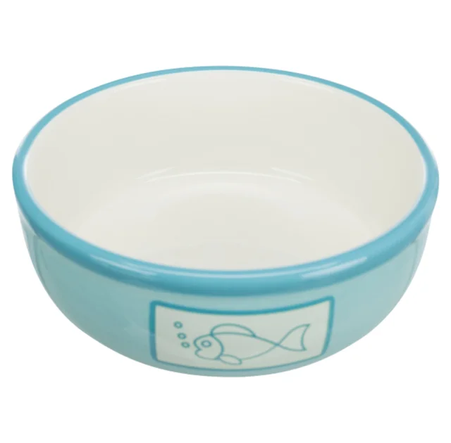 Миска Trixie для кошек, керамика, разноцветная, 0.35 л/13 см