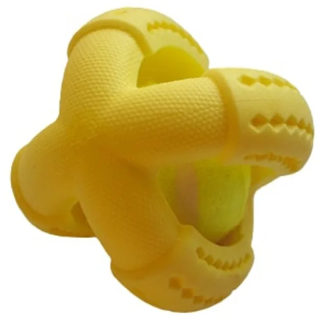 Игрушка AnimAll GrizZzly для собак, теннисный мяч, желтый, 9.2 см