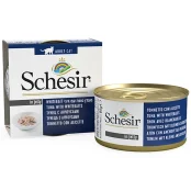 Консерви Schesir Tuna Whitebait для котів, вологий корм тунець з мальками, банку 85 г