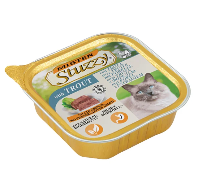 Влажный корм Mister Stuzzy Cat Trout с форелью, для котов, паштет, 100 г