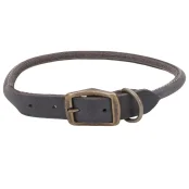 Шкіряний нашийник Coastal Circle T для собак, сірий, 1×40 см