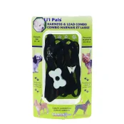 Нейлонова шлея Coastal Bone Combo для собак, чорна, 0.8×25-35 см