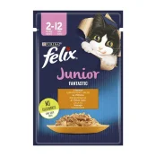 Вологий корм Purina Felix Fantastic Junior для кошенят, з куркою, 85 г