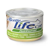 Консерва LifeCat Tuna With Chicken для кошек от 6 месяцев, тунец с куриным филе и печенью, 150 г