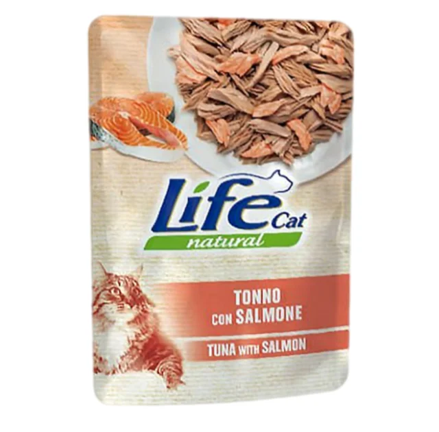 Влажный корм LifeCat Tuna With Salmon для кошек от 6 месяцев, с тунцом и лососем, 70 г